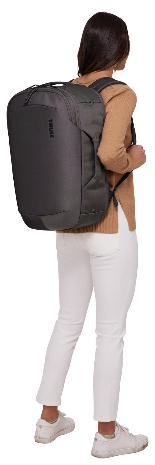 Thule Subterra 2 Convertible Carry On Bag 40L - Lightweight Expandable Luggage for Travel & Business - Vetiver Gray - Perfect for Airplane Cabin & Weekend Getaways