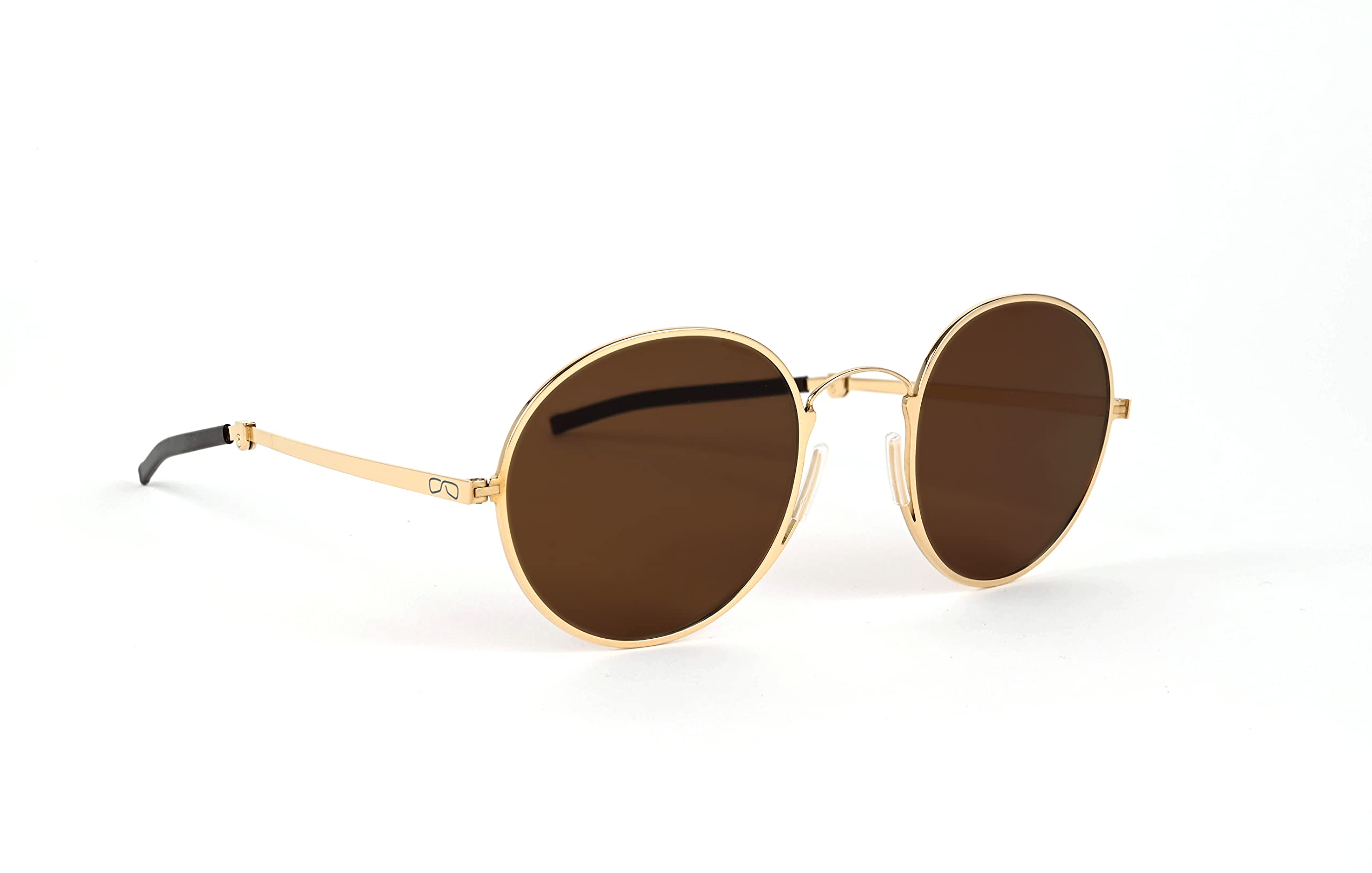 ThinOptics Milano Aluminum Case with Round Sunglasses - Stylish & Durable Eyewear for Outdoor Activities, Travel, and Everyday Use
