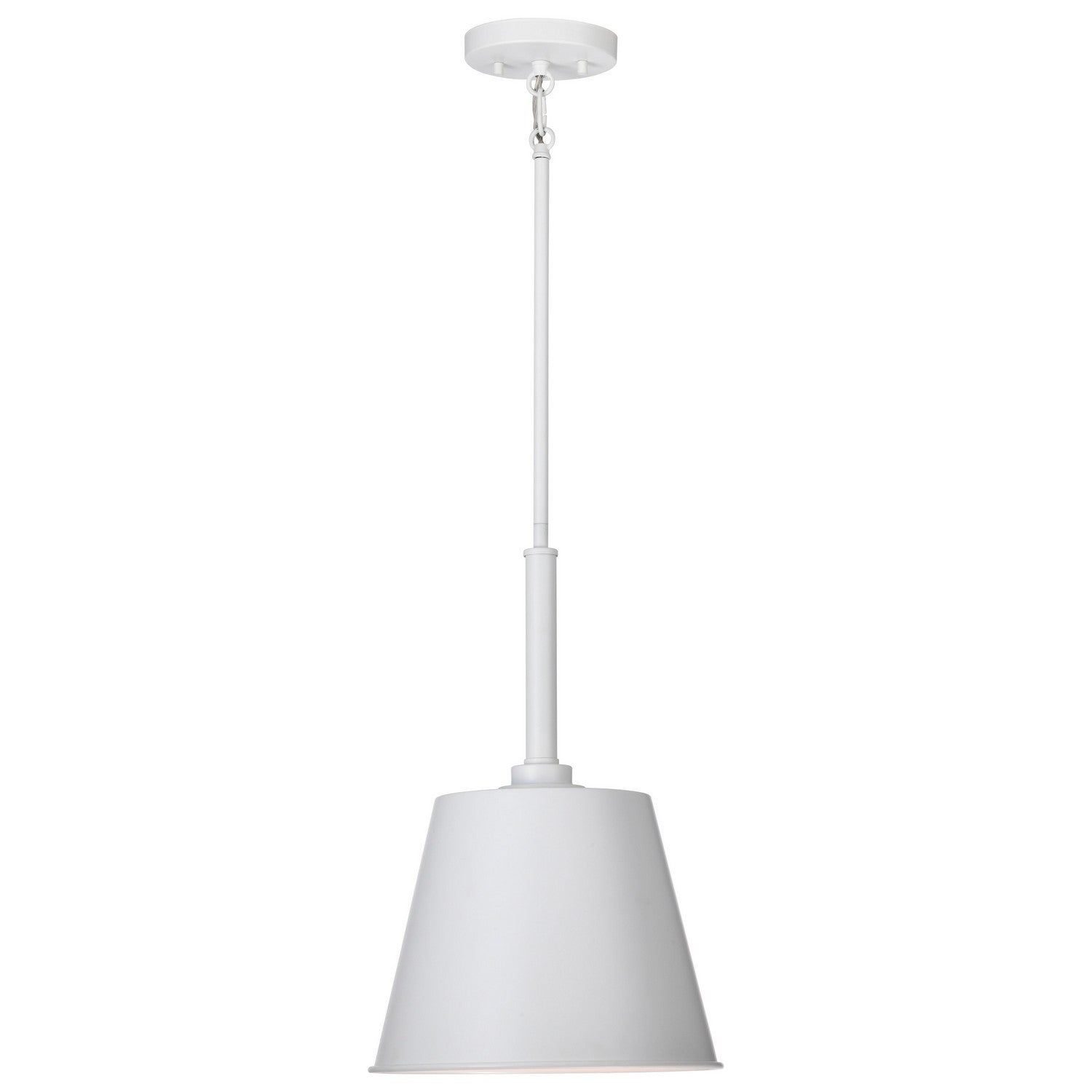 Alexis 11 Inch Modern Pendant Light Fixture - Matte White Finish for Kitchen Island, Dining Room & Bedroom Lighting
