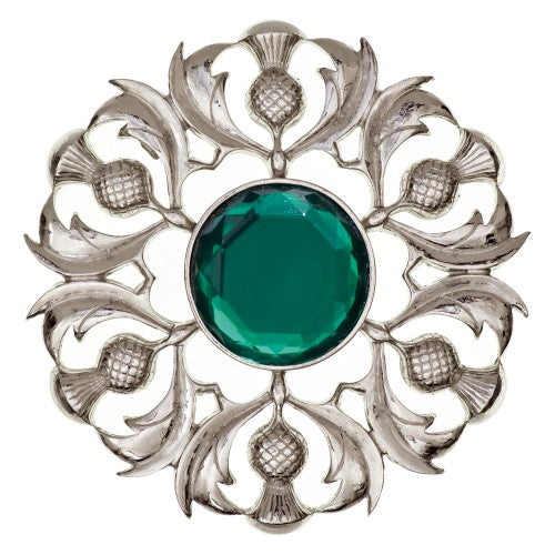 Scottish Thistle Plaid Brooch Pin - Vintage Celtic Jewelry for Women - Perfect for Tartan Day, Highland Outfits & Scottish Heritage Events