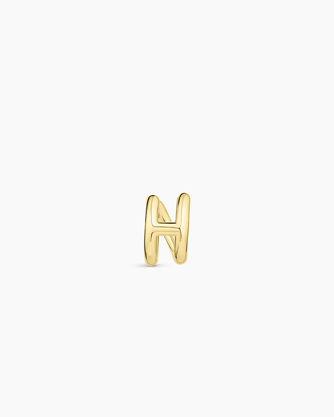 Alphabet Single Huggie Earrings - Gold Plated Initial Letter Studs for Women - Perfect for Everyday Wear, Gifts & Special Occasions