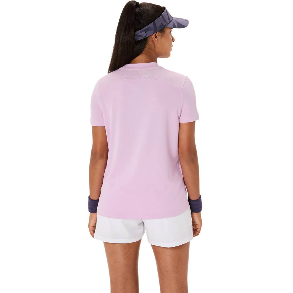 ASICS Women's Tennis Court SS Top - Light Ube Color Short Sleeve Athletic Shirt for Women | Perfect for Tennis, Gym & Casual Wear