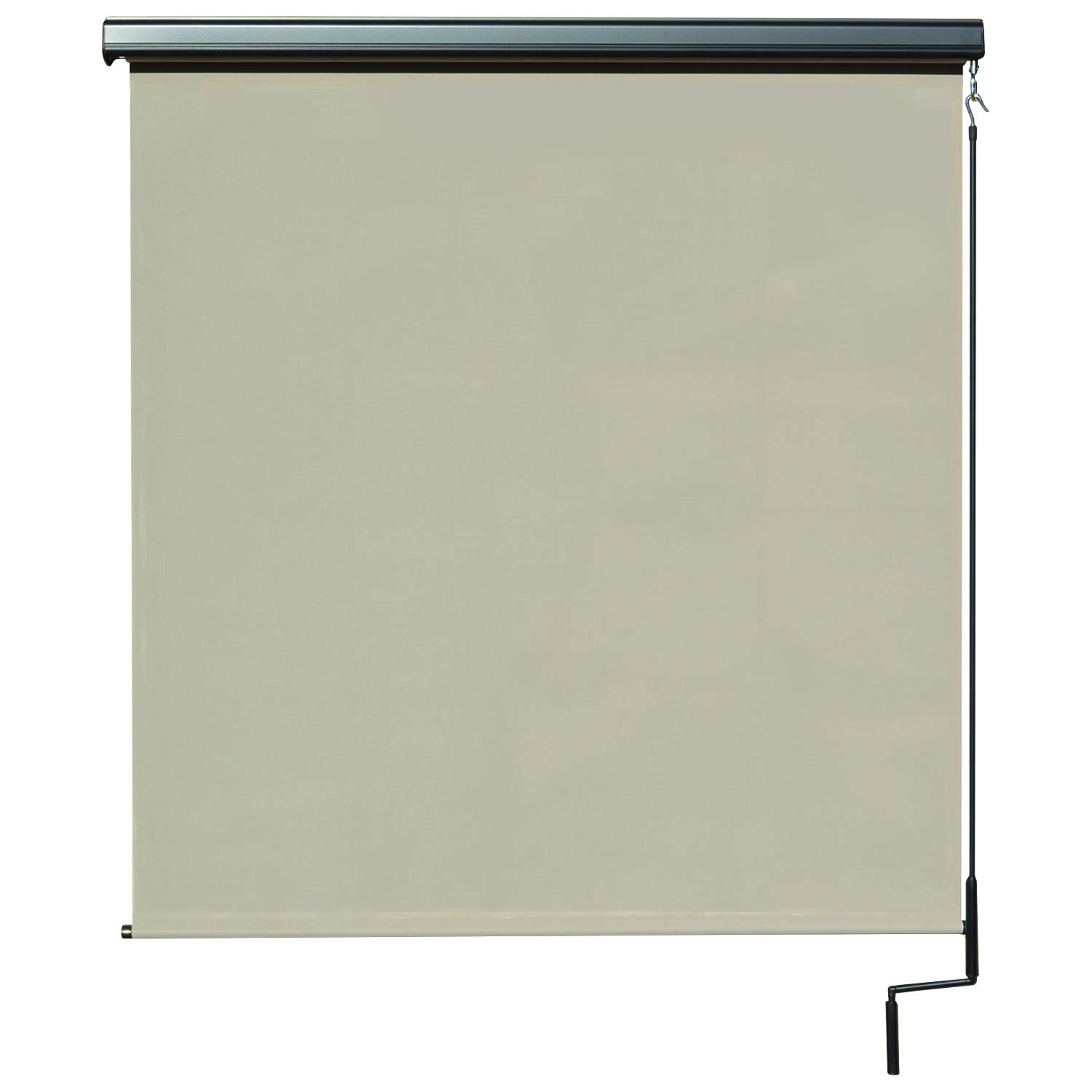 Amatria AA.MA.V.6 Grand Cordless Outdoor Sun Shade with Valance - 6x8 Feet Honey Beige - Perfect for Patio, Deck, Garden & Poolside Sun Protection