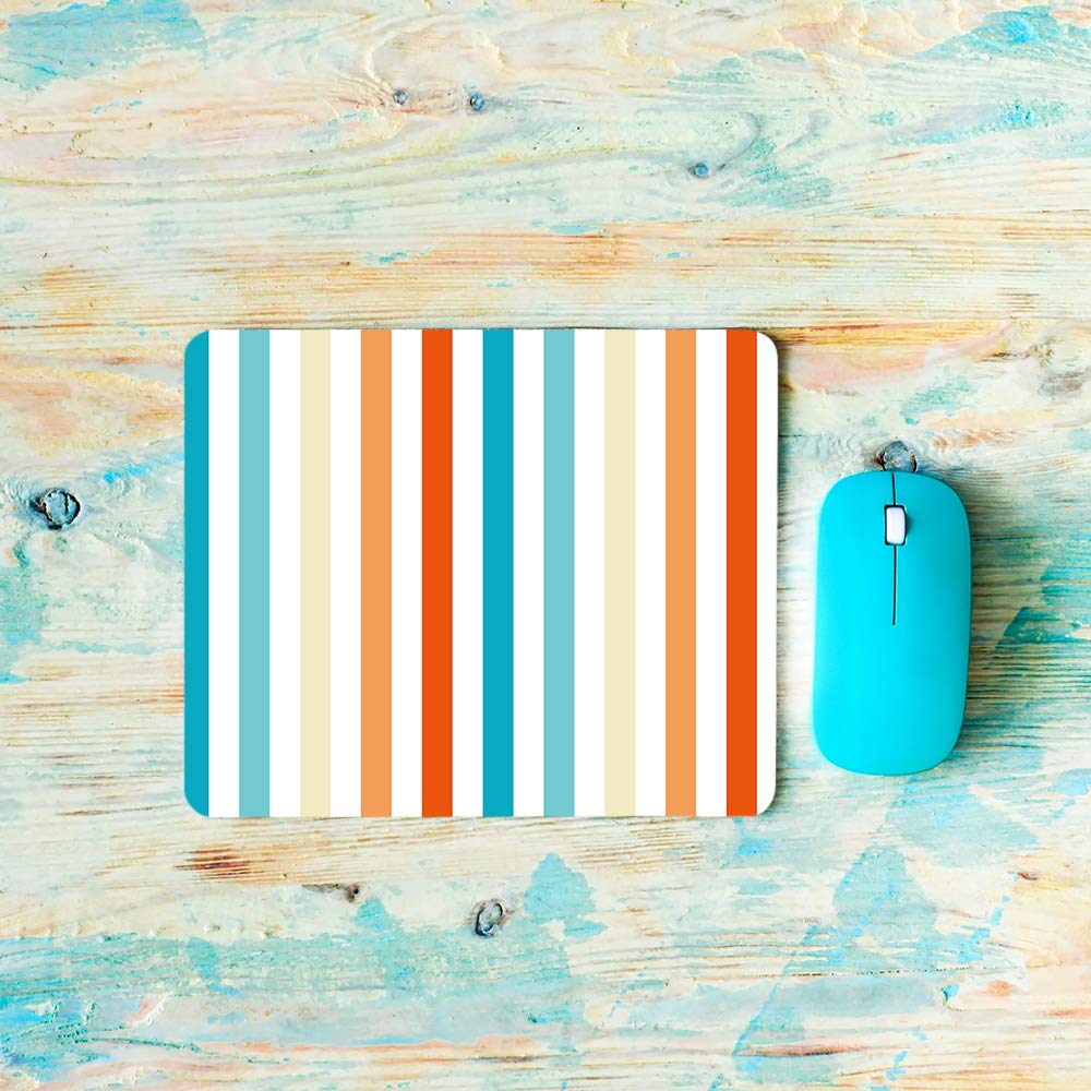 AOYEGO Striped Gaming Mouse Pad - Non-Slip Rubber Base with Vertical Geometric Design (7.9x9.5 Inch) for PC, Laptop, Office & Home Use - Perfect for Work, Gaming and Computer Accessories