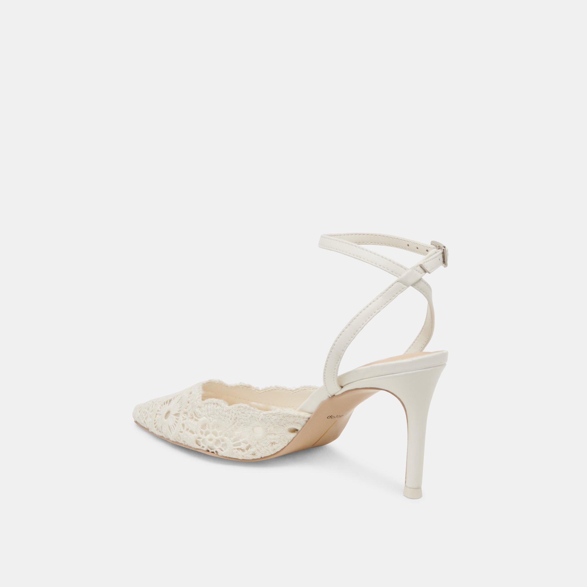 Kenedy White Crochet Heels for Women - Elegant Lace-Up Summer Sandals for Weddings, Parties & Beach Outfits