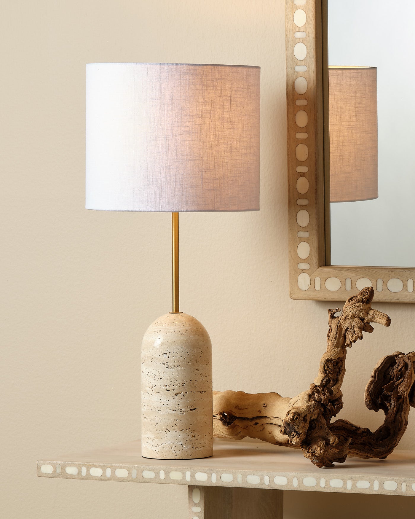 Holt Table Lamp - Natural Wood Finish Modern LED Desk Light for Home Office, Bedroom & Living Room Reading