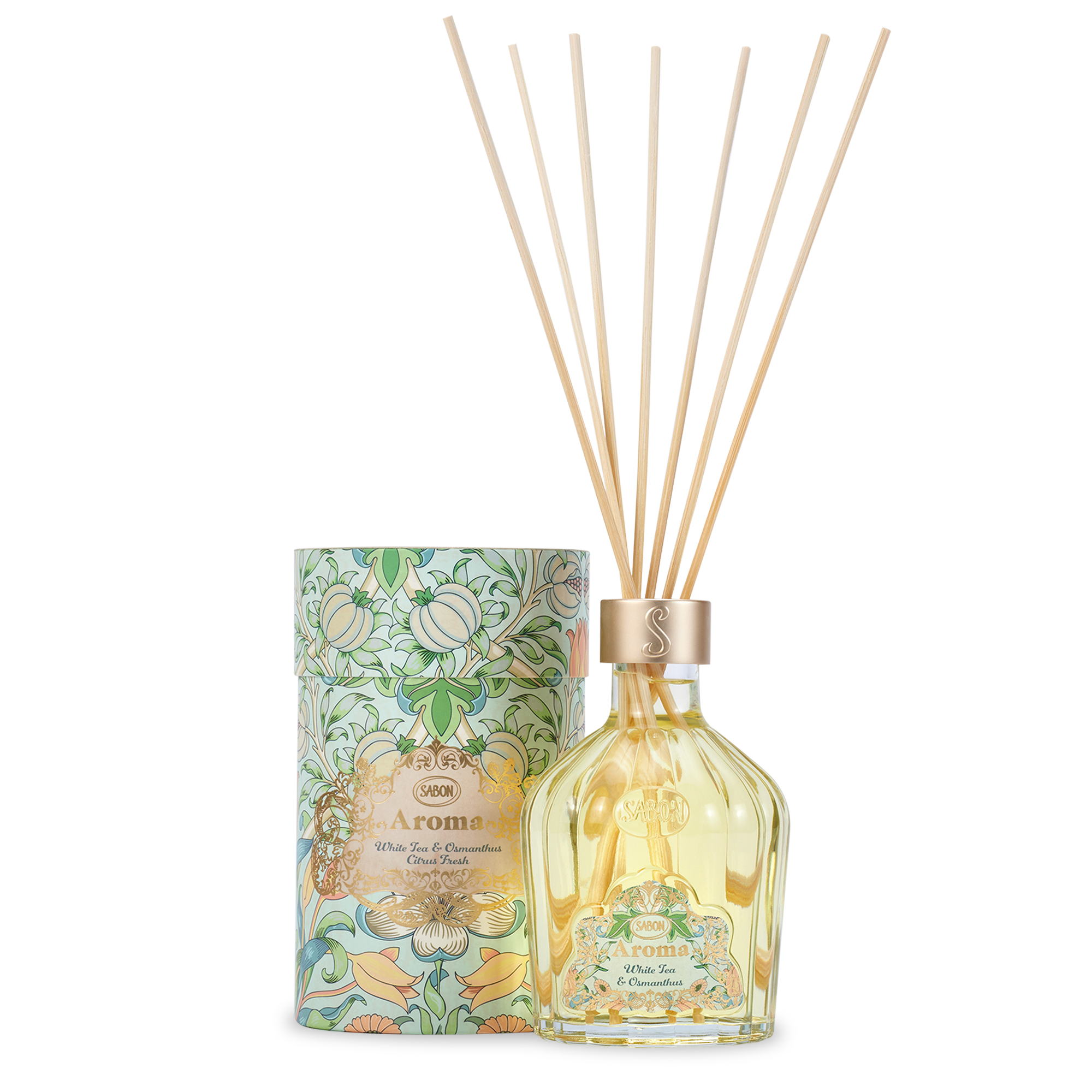 Premium Aroma Reed Diffuser - White Tea & Osmanthus Scent 250mL | Long-Lasting Fragrance Oil for Home, Office & Spa Relaxation