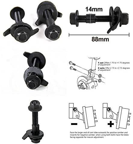 Chevrolet Camber Bolt Kit - Fits Beretta, Cavalier, Equinox, Impala, Lumina, Malibu, Monte Carlo, Uplander & Venture - Wheel Alignment Adjustment for Improved Handling & Tire Wear - Perfect for DIY Repairs & Professional Mechanics