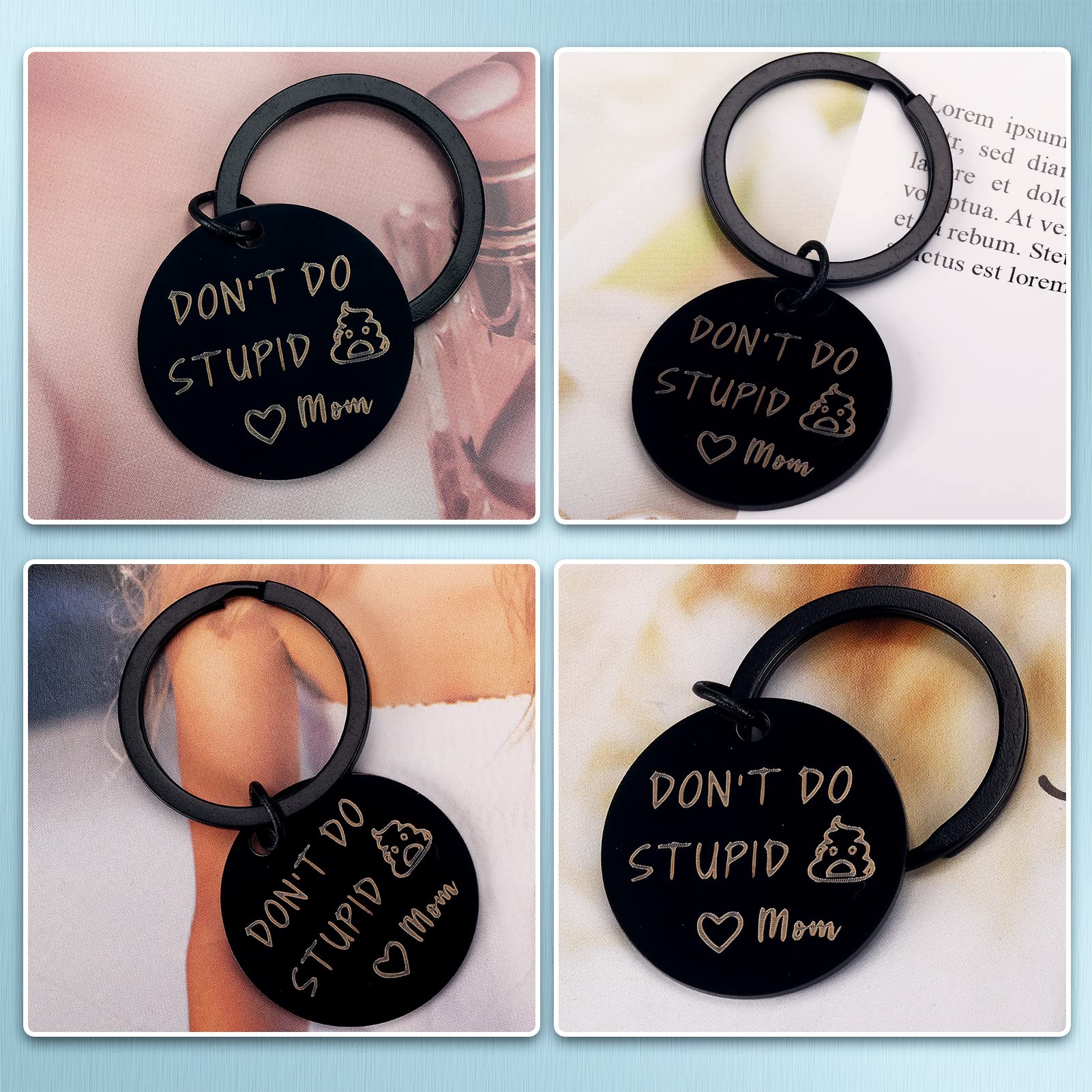 PLwelth Funny Keychain - Cute Gift for Women, Mom, Daughter & Son - Perfect for Mother’s Day, Birthday & Christmas - Great for Everyday Use, Car Keys & Purse Accessories