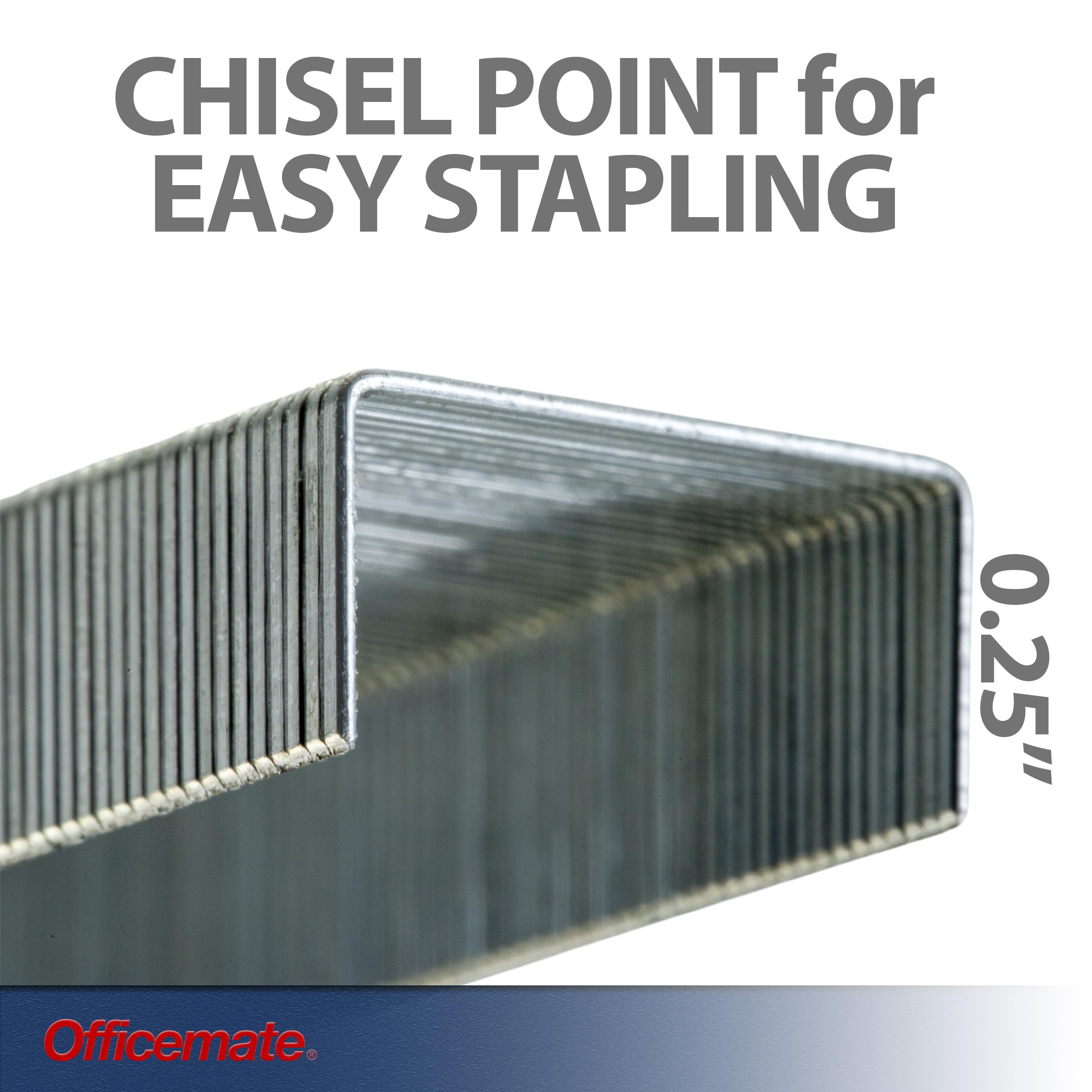 Officemate Standard Staples - 10 Boxes (5,000 Staples) - General Purpose Staples for Office, Home & School Use - Compatible with Most Staplers (91950)