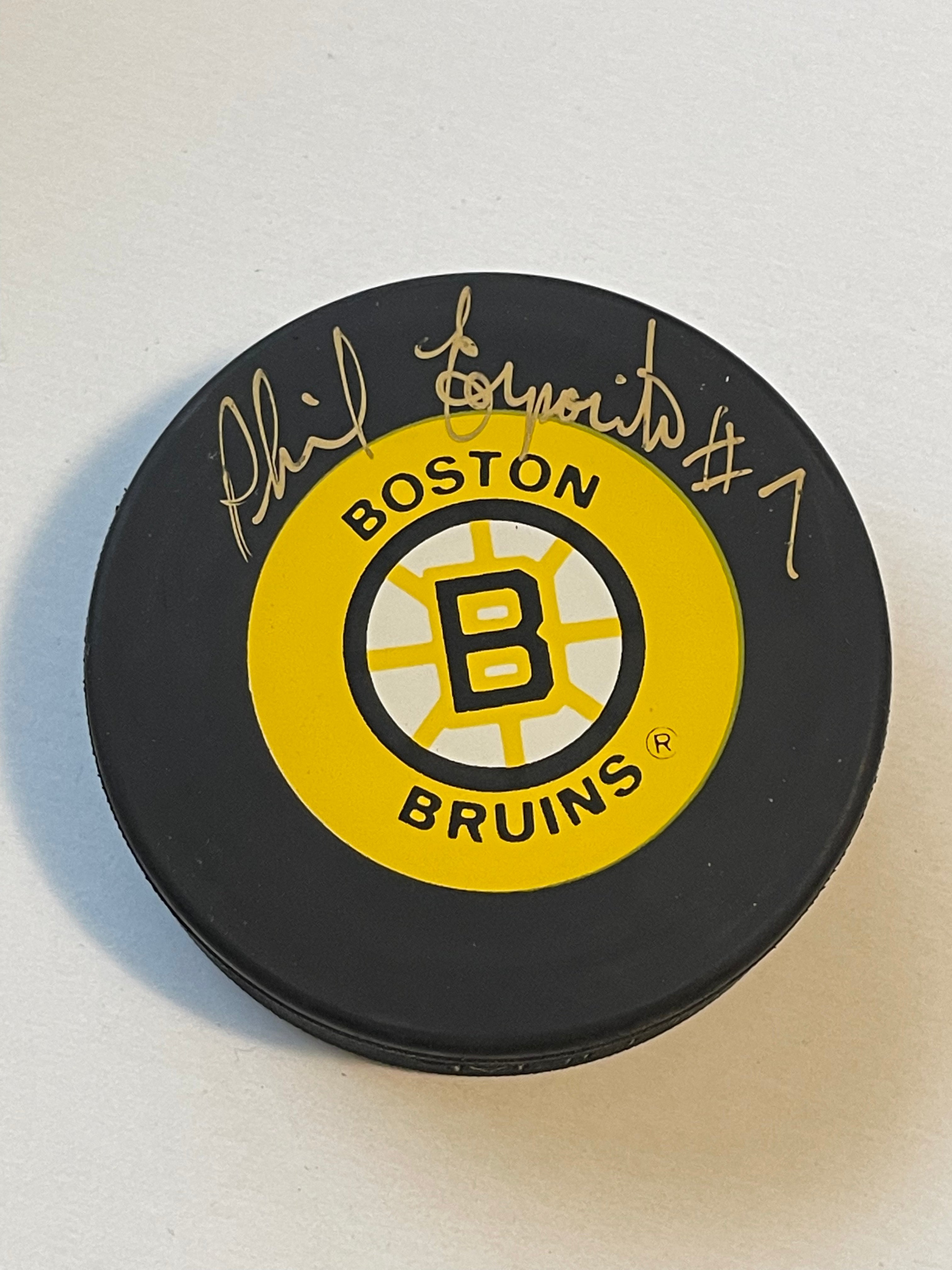 Authentic Phil Esposito Autographed Hockey Puck with COA - Perfect for NHL Collectors & Hockey Fans Display