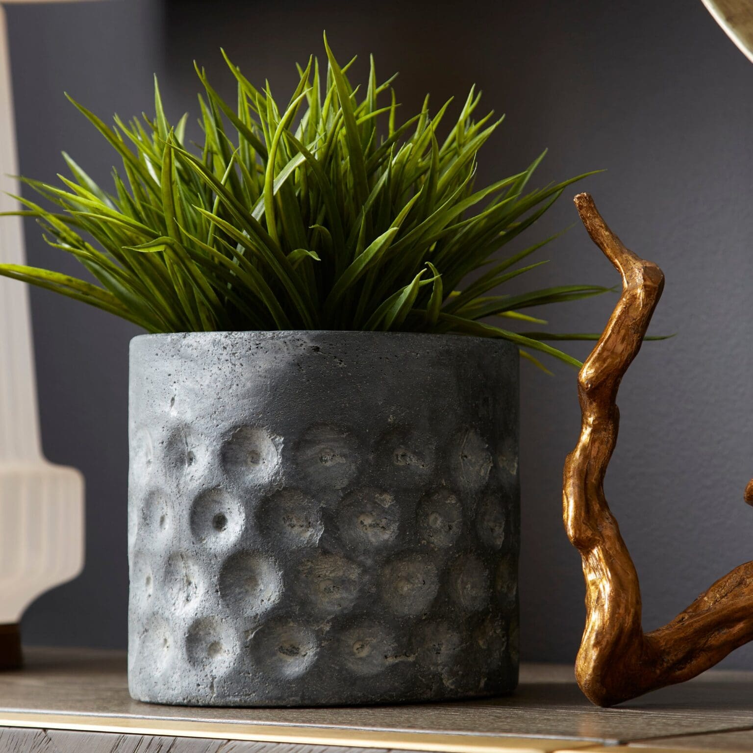 Cyan Design 11053 Potomac Large Planter in Pewter Gray - Perfect for Indoor Plants, Outdoor Garden Decor, and Modern Home Décor