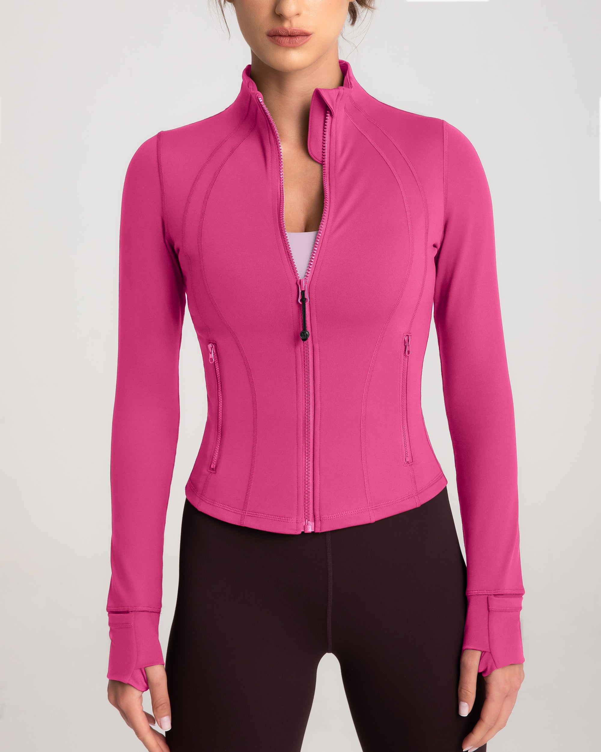 Lightweight Cropped Running Jackets for Women - Breathable & Stretchable Workout Tops - Perfect for Jogging, Gym & Outdoor Activities