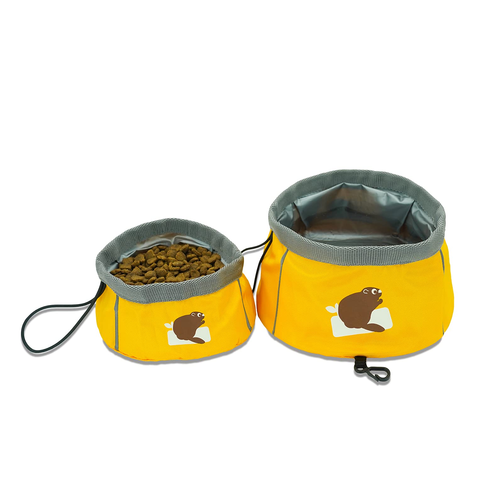 HugSmart Pet Collapsible Dog Bowl Set - 2 Pack Foldable Travel Pet Feeding Bowls for Hiking, Camping & Outdoor | Portable Water & Food Holders for Small, Medium & Large Dogs | Perfect for Travel, Walking & Daily Use