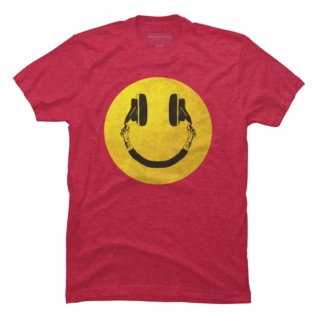 ArtTypeMachine Music Smile Graphic T-Shirt for Men | Vintage Band Tee | Casual Cotton Shirt for Concerts, Streetwear & Everyday Wear