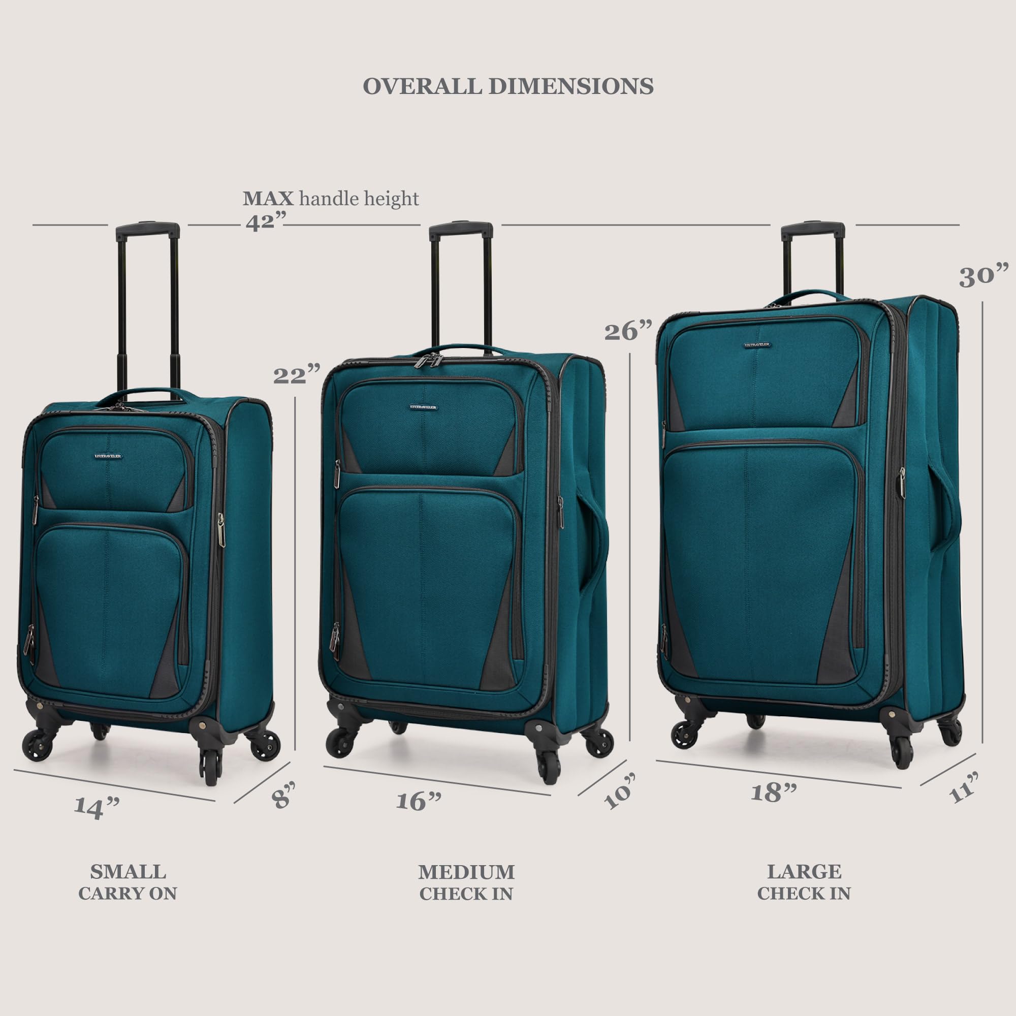 Expandable Softside Spinner Luggage 30-Inch - Lightweight Durable Suitcase for Travel with 360° Wheels | Perfect for International Flights, Business Trips & Vacation Packing (Black)