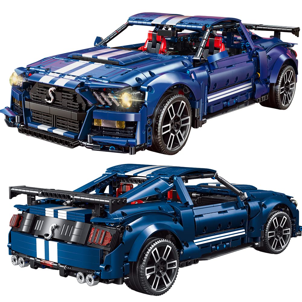 LEGPS 1:10 Scale Sports Car Building Blocks Set - 2814 Pieces MOC Technique Racing Car Model for Adults & Teens 16+ (Blue) | Perfect for Collectors, DIY Enthusiasts & Home Office Decor