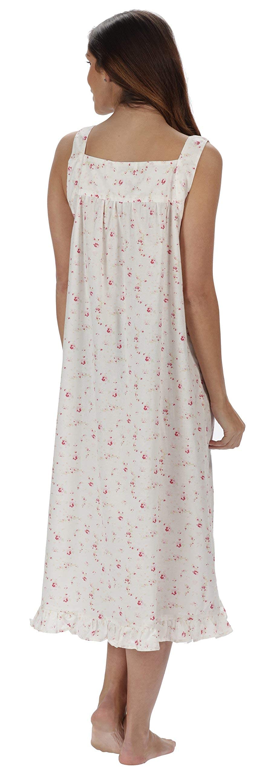 Best Women's Nightgown - 100% Cotton Sleepwear Night Dress for Comfortable Sleep & Lounge | Perfect for Relaxing at Home, Bedtime & Vacation