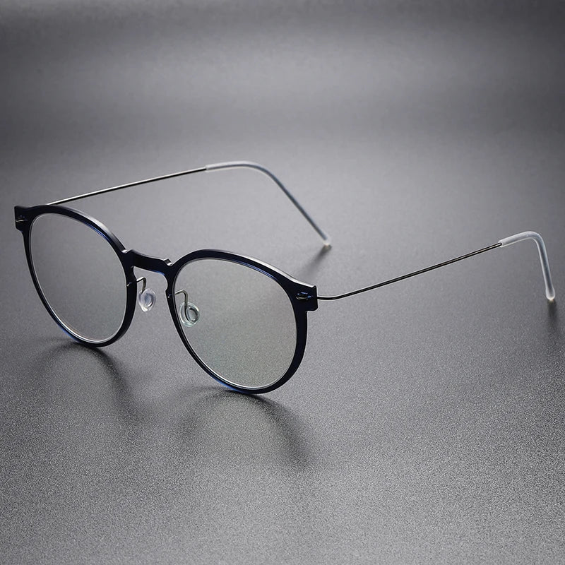 Aimee Women's Full Rim Round Titanium Acetate Eyeglasses 96603 - Lightweight & Durable Frame for Reading, Working & Everyday Use