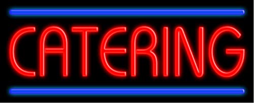 Custom Catering Glass Neon Sign #10523 | Handcrafted in USA | Perfect for Restaurants, Bars & Events