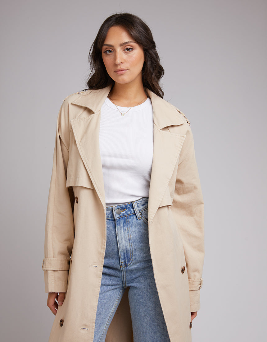 Eve Women's Classic Trench Coat in Tan - Waterproof, Lightweight & Stylish for Work, Travel & Everyday Wear