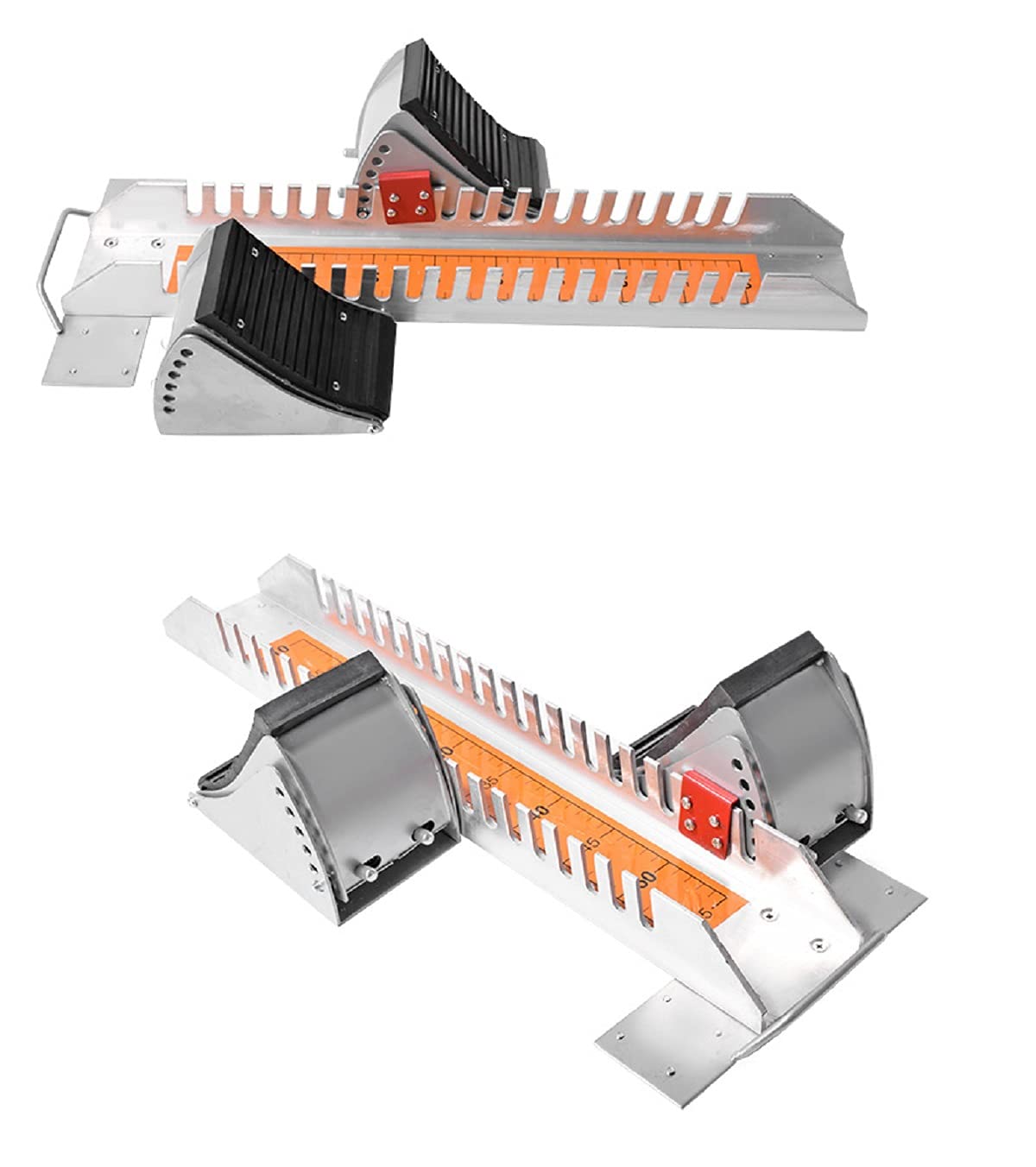 Adjustable 6-Angle Lightning Starting Blocks - Aluminum Sprint Pedals for Track & Field Athletes - Ideal for Plastic Runway & Cinder Track (25in) - Perfect for Sprint Training, Track Meets & Professional Competitions