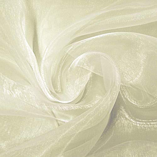 70 Yards Solid Sheer Organza Fabric Bolt - Cream 44