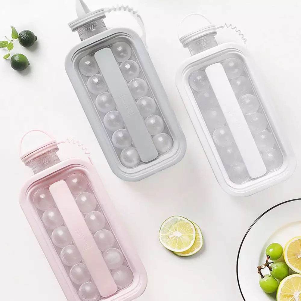 Portable Ice Ball Maker for Cocktails & Whiskey - Stainless Steel Ice Mold with Lid - Perfect for Home Bars, Parties & Gifts