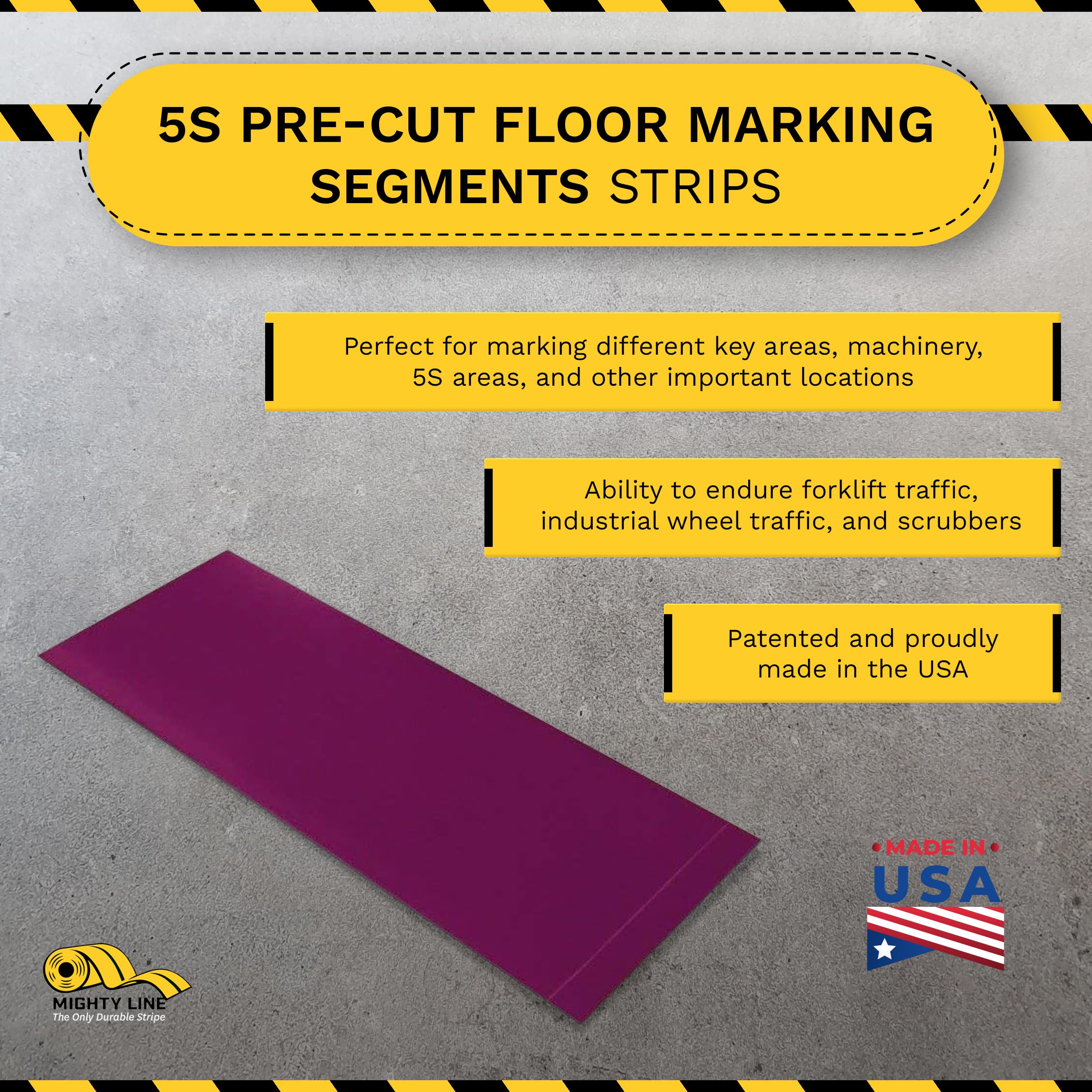 Industrial Heavy-Duty Mighty Line Floor Marking Tape - 6
