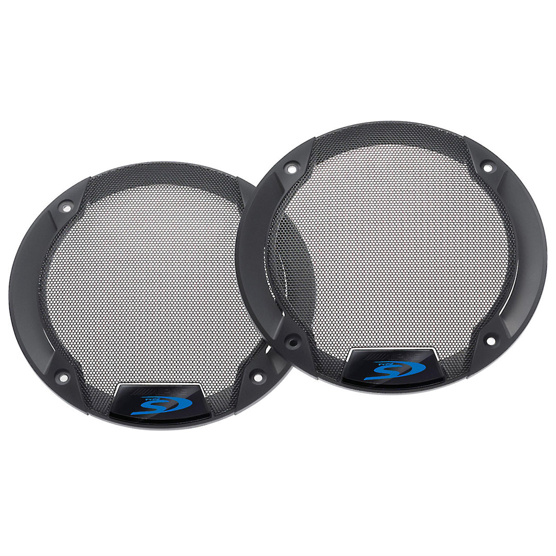 Alpine KTE S610G Speaker Grille Pair - Replacement for SPS 610 Speakers | Durable Mesh Protection for Car Audio & Home Theater Systems