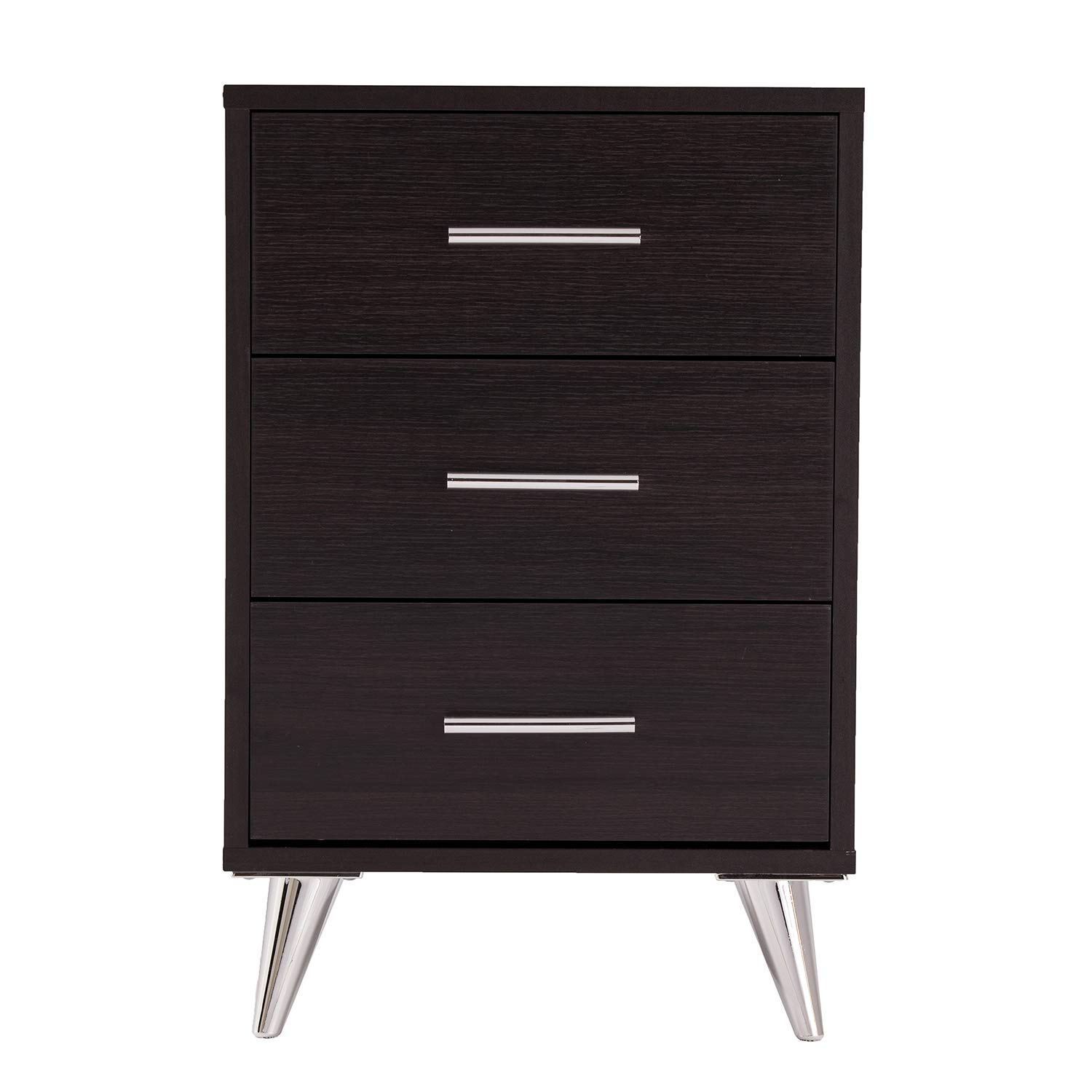 SEI Furniture Owen Modern Storage Nightstand with Drawer - Black Night Stand for Bedroom, Living Room & Office - Compact Side Table with Ample Storage Space