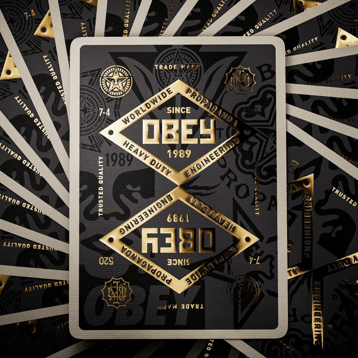 Premium Obey Playing Cards Gold Edition - Luxury Poker Cards for Magic Tricks, Cardistry & Collectors - Perfect for Game Nights & Professional Performances