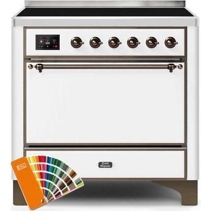 ILVE 36 Inch Majestic II Series Induction Range with 5 Burners & 3.5 cu. ft. Oven - TFT Display, Solid Door (UMI09QNS3) - Perfect for Modern Kitchens, Home Chefs & Professional Cooking