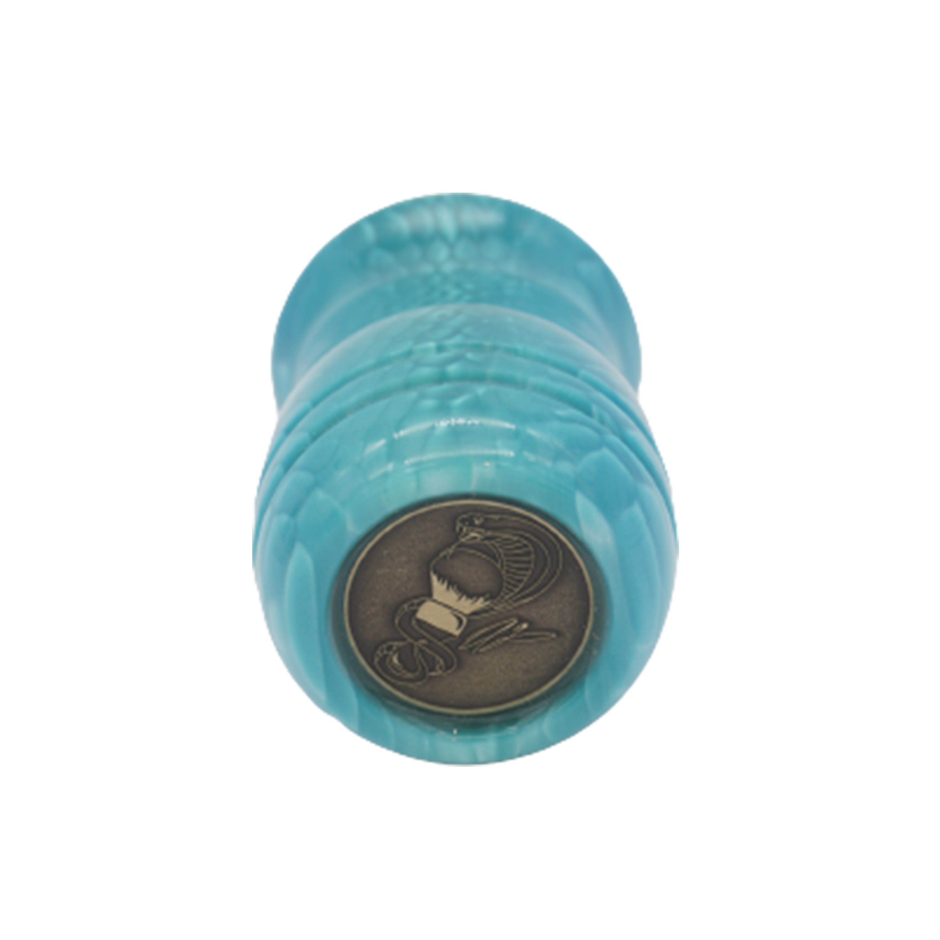 Premium Blue Snakeskin Handcrafted Shaving Brush Handle - Fits 24mm & 26mm Knots - Perfect for Wet Shaving & Grooming Gifts for Men