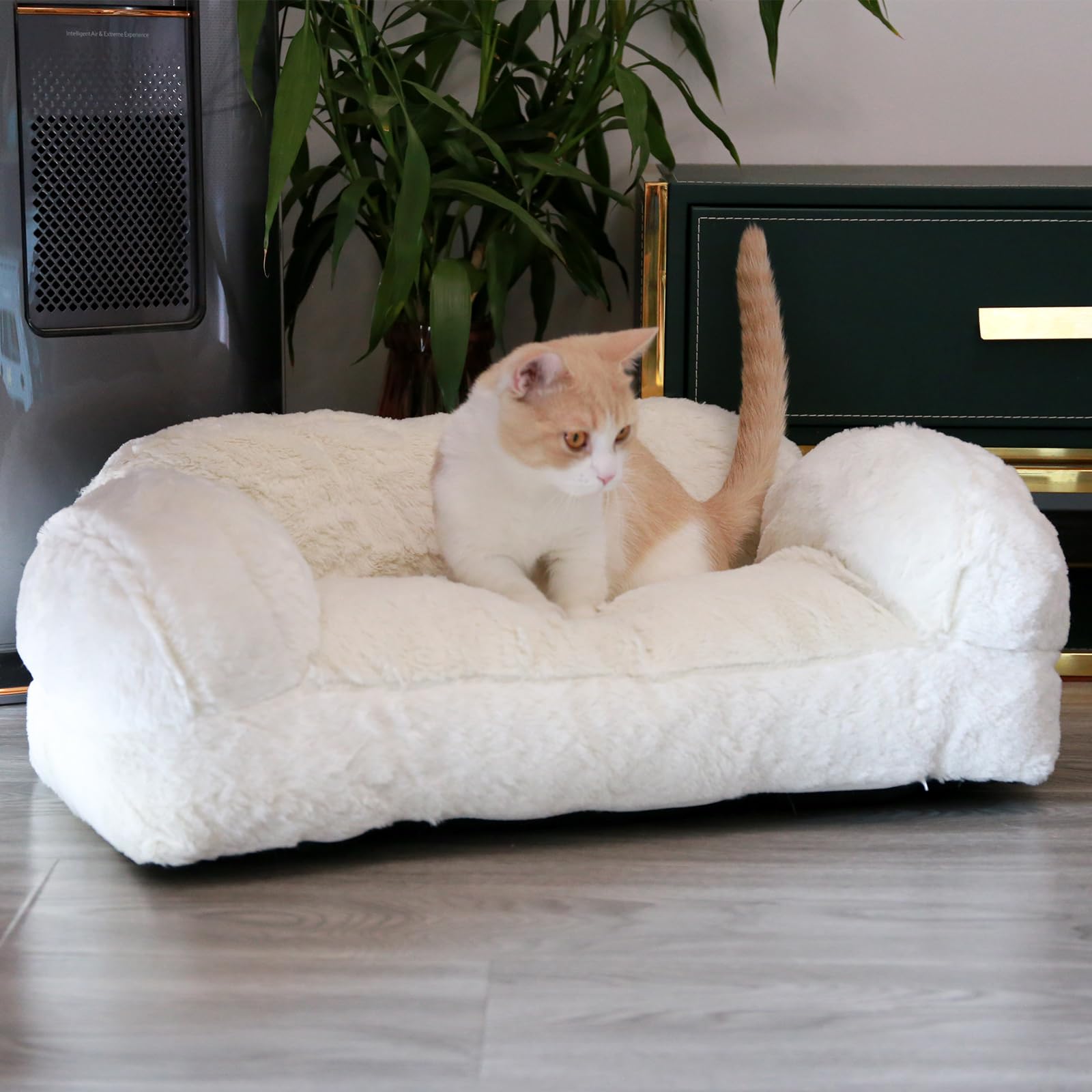 Premium Cat Couch Bed for Small Cats - Anti-Slip Kitty Sofa with Soft Plush - Cozy Pet Bed for Living Room, Bedroom & Home Decor