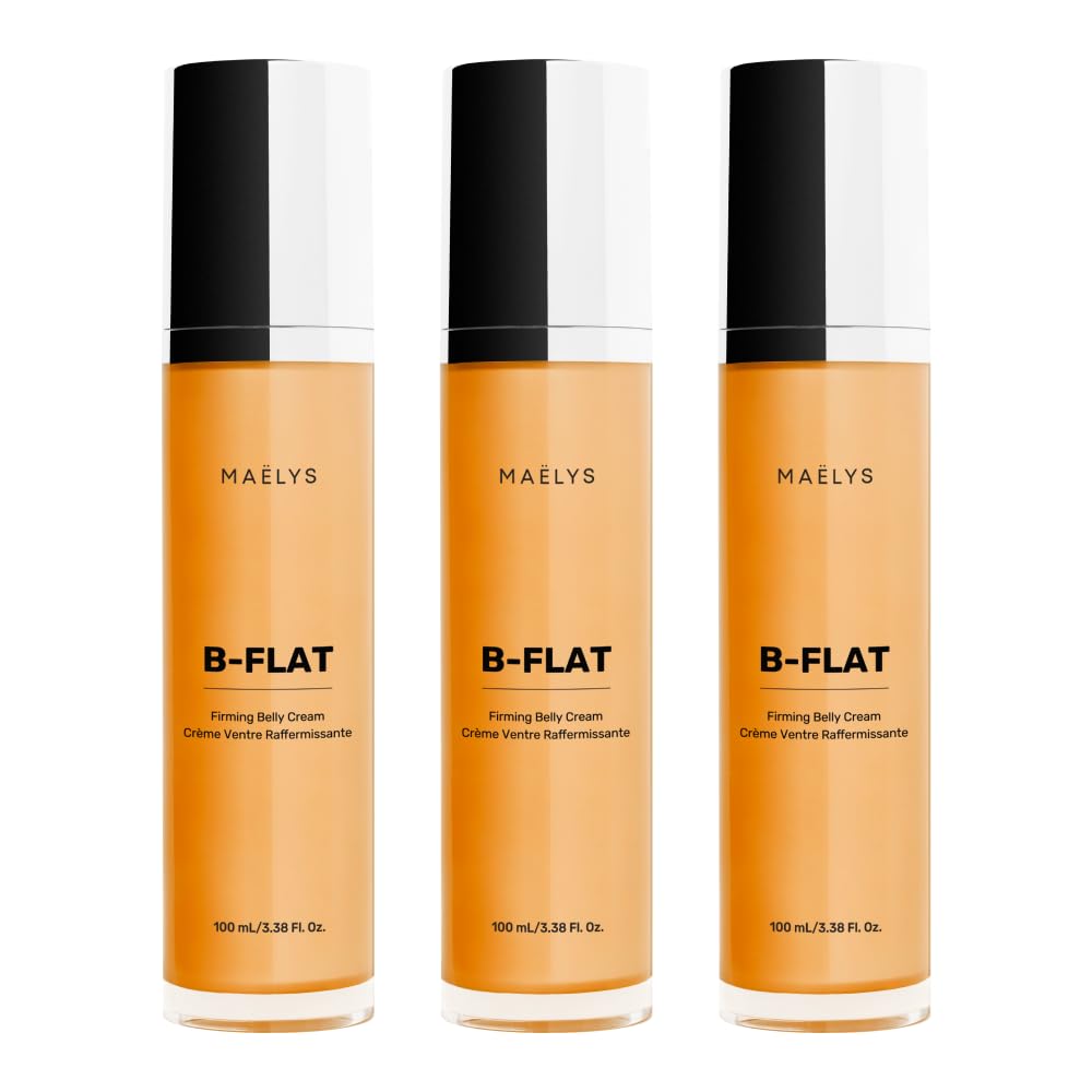 MAËLYS B-FLAT Belly Firming Cream for Stretch Marks & Skin Tightening - Firming, Hydrating & Smoothing Body Cream for Post-Pregnancy, Weight Loss & Toning - Perfect for Moms & Fitness Enthusiasts