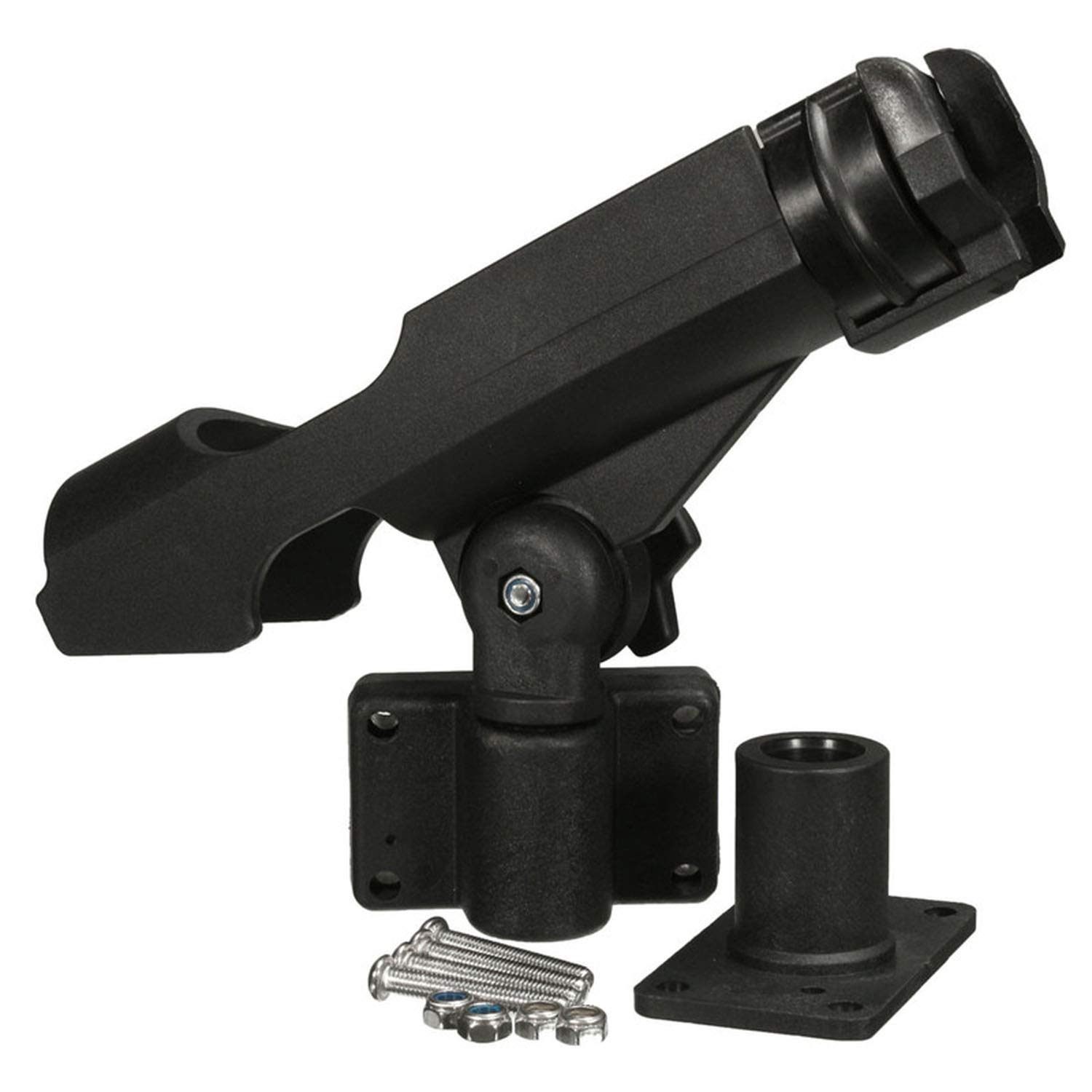 360° Rotatable Fishing Rod Holder Bracket with Screws - Kayak, Yacht & Boat Fishing Tackle Tool - Perfect for Saltwater & Freshwater Angling