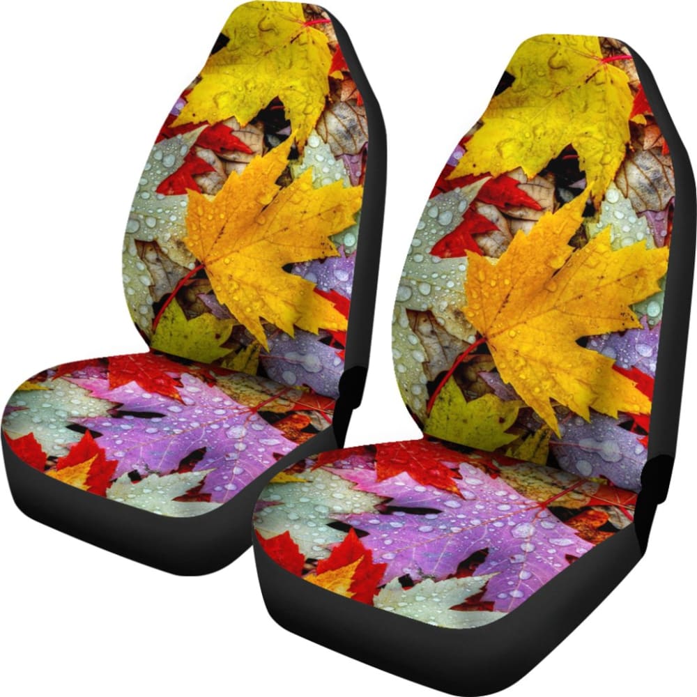 Premium Autumn Leaves Pattern Car Seat Covers - Universal Fit for Cars, SUVs & Trucks - Comfortable & Stylish Interior Upgrade for Fall Season Driving