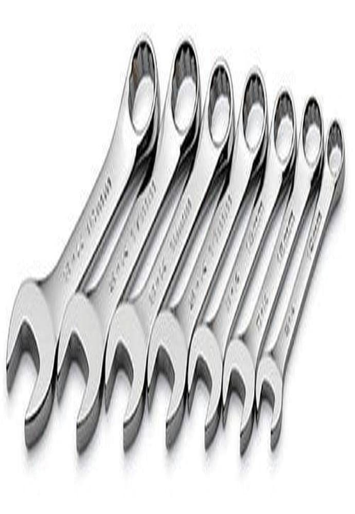 SK Hand Tool 86247 7-Piece Stubby Metric Wrench Set - Perfect for Tight Spaces, Automotive Repairs & DIY Projects