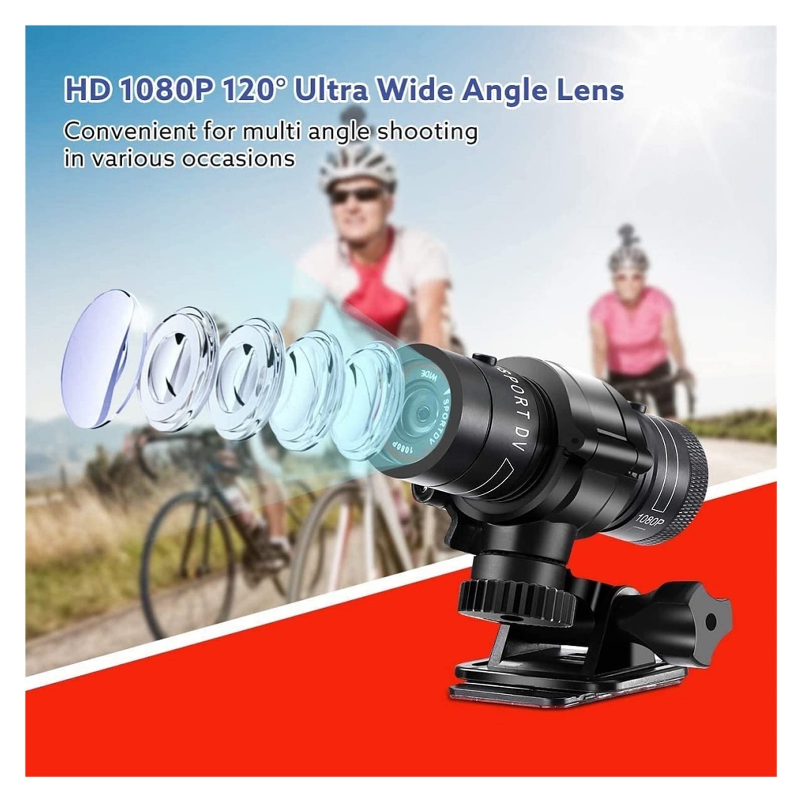 Mini Hunting Camera - FHD Waterproof Gun Mount Action Cam for Outdoor Hunting & Shooting | Perfect for Wildlife Tracking, Hunting Adventures & Tactical Training