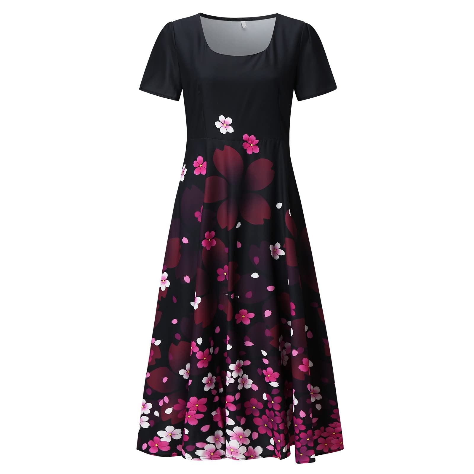 Boho Mini Floral Dress for Women - V-Neck Short Sleeve Summer Beach Dress, Wedding Guest Outfit, Casual Party Wear | Perfect for Vacations, Bridal Showers & Outdoor Events