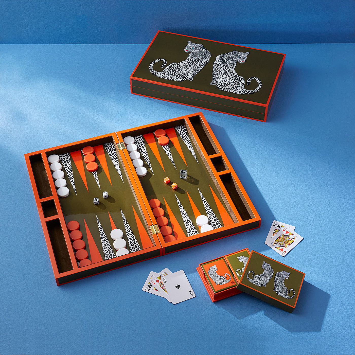 Premium Leopard Print Backgammon Board Game Set - Classic Wooden Board with Travel Case - Perfect for Family Game Nights, Travel & Gifts