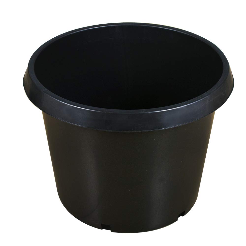 1 Gallon to 25 Gallon Nursery Pots - Durable Injection Molded Plant Containers for Soil Growing & Hydroponics - Perfect for Indoor/Outdoor Gardening, Greenhouses & Commercial Plant Nurseries (5 Gal & 20 Gal Options)