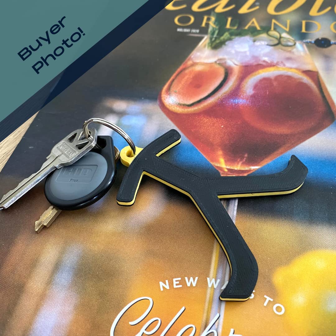 Yellowstone TV Show Keychain - Decorative Black 'Y' Brand Keyring with Yellow Accents - Perfect Gift for Yellowstone Fans - Made in USA - Great for Keys, Backpacks & Fan Collections