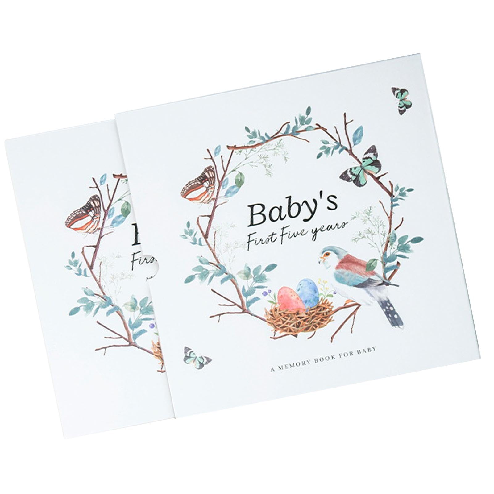 Gender Neutral Baby Memory Book - First 5 Years Milestone Journal with Photo Album | Keepsake Baby Book for New Parents | Perfect for Recording Childhood Memories & Creating Timeless Gifts