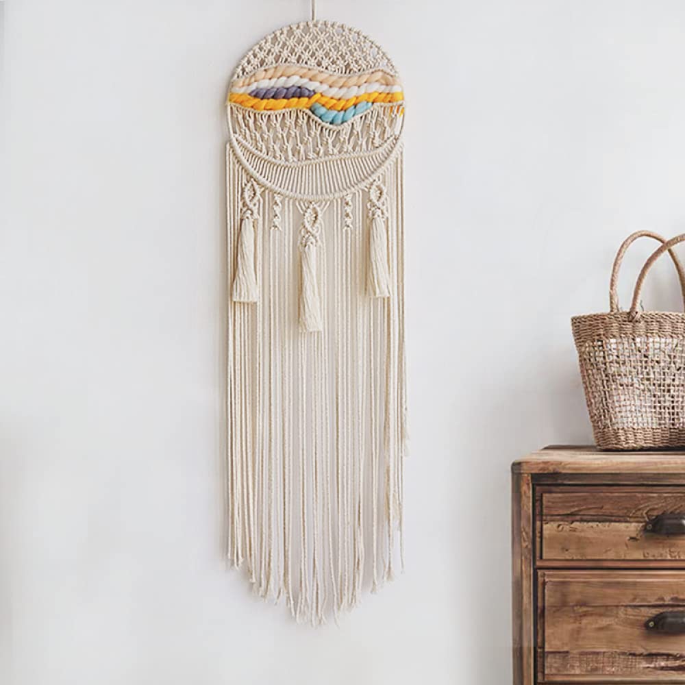 Handmade Macrame Extra Large Dream Catcher - Boho Wall Hanging for Wedding, Nursery & Home Decor - Natural Fiber Macrame Art for Bedroom, Living Room & Boho Chic Spaces