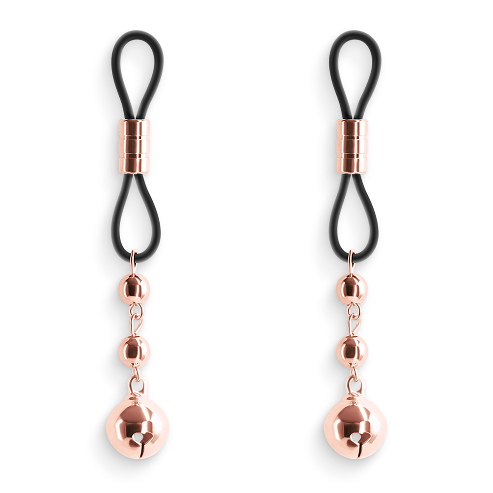 Sensitive Nipple Clamps with Adjustable Loops & Bells - BDSM Bondage Accessories for Couples Play & Sensual Exploration