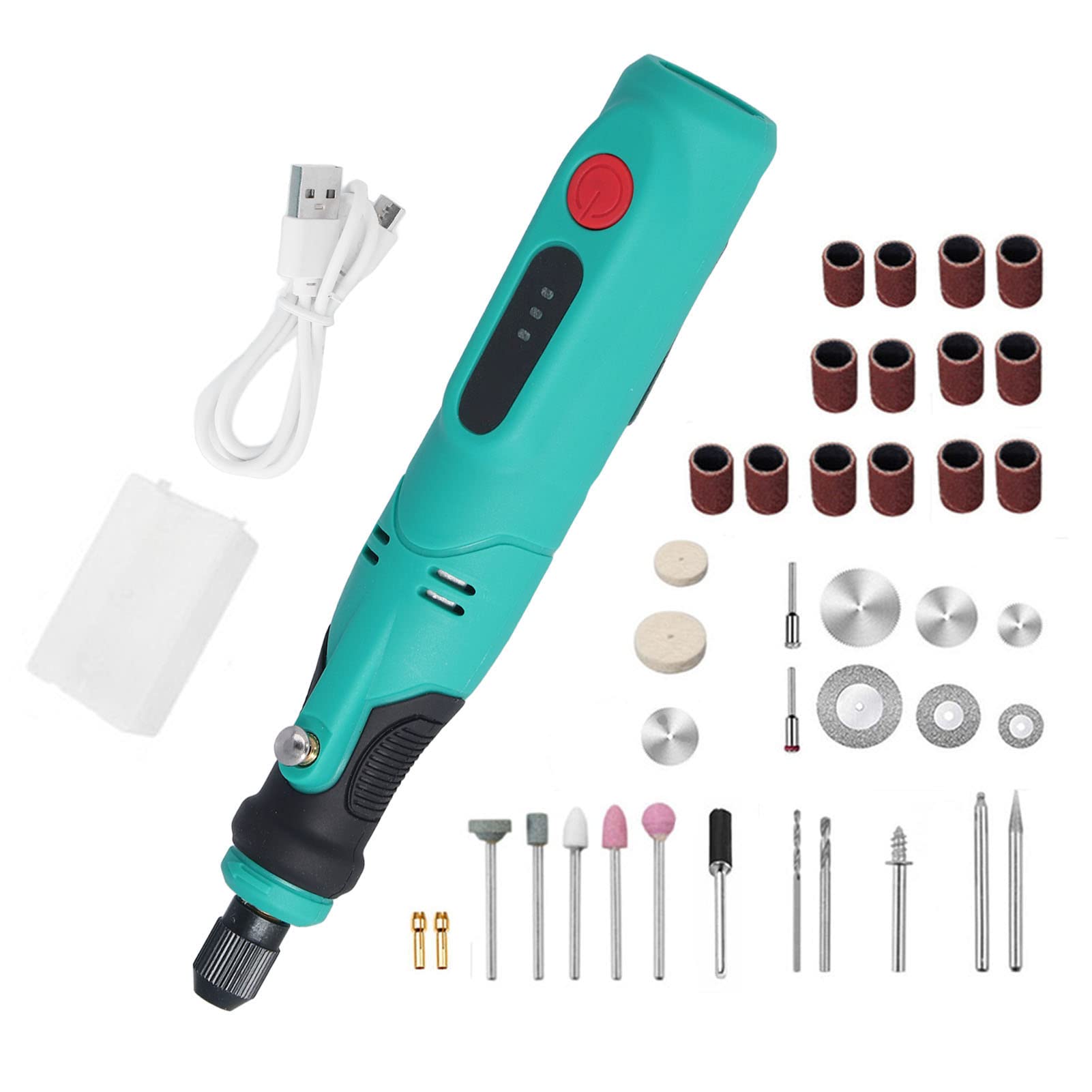 40Pcs Cordless Rotary Tool Kit - 3.6V USB Rechargeable, 3 Variable Speed Mini Grinder for Grinding, Polishing & Engraving - Perfect for DIY Crafts, Jewelry Making & Home Repair Projects