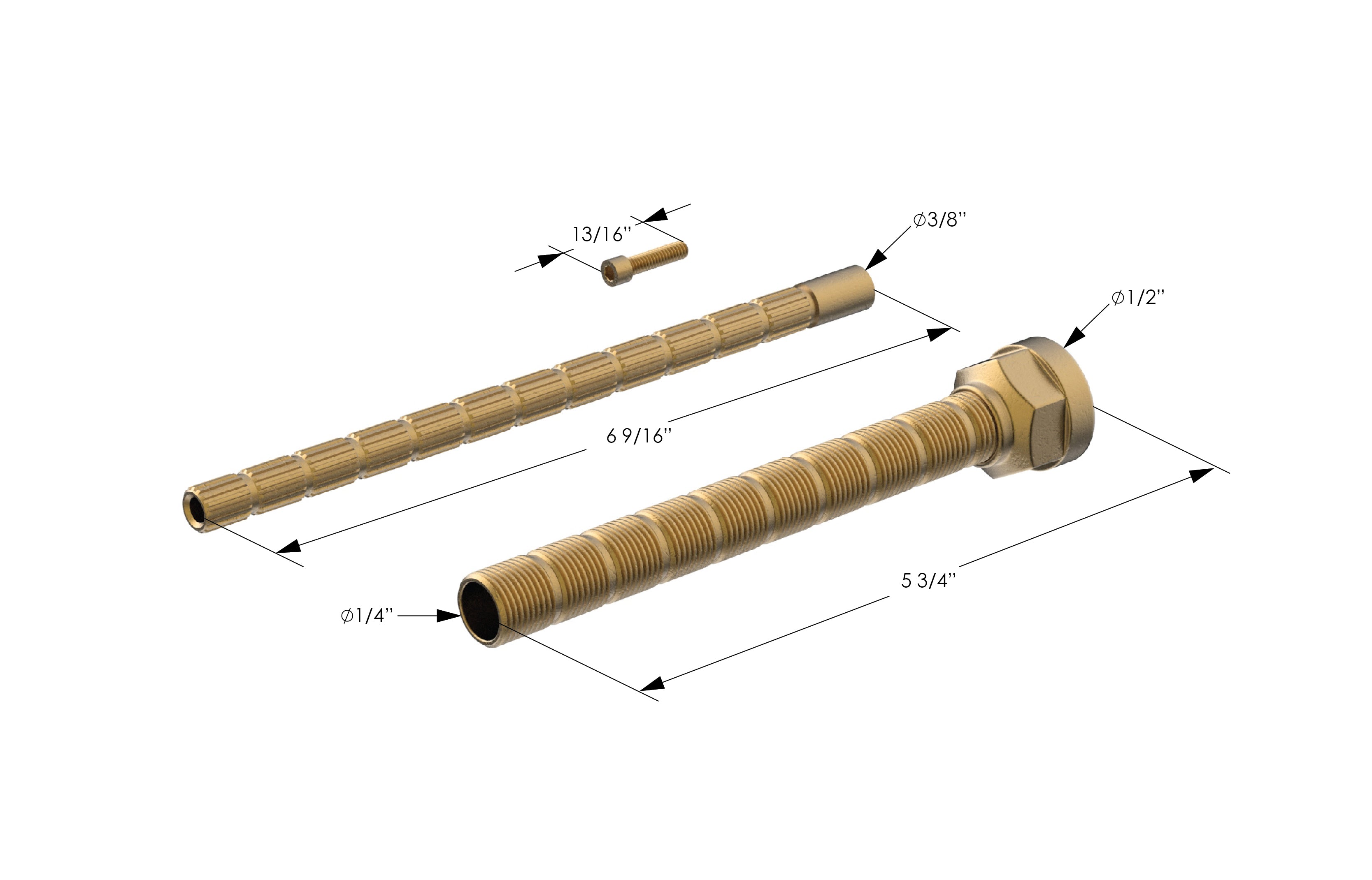 16 PT 6 1/2 Stem Extension Kit for Bicycles - 2 Pack (289) - Perfect for Bike Repairs & Customization