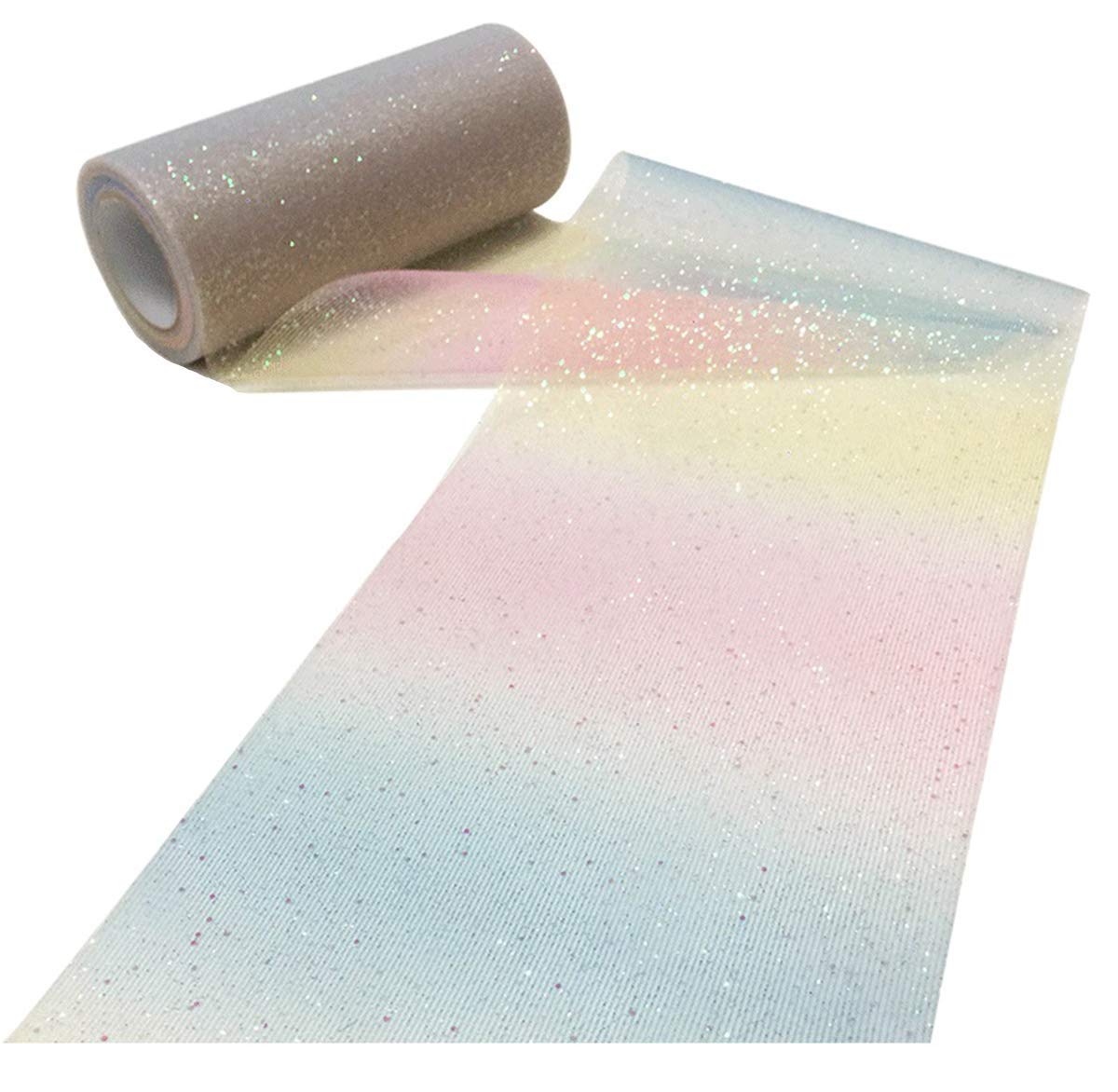 Lauthen.S Rainbow Glitter Tulle Rolls - 6
